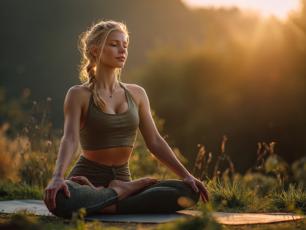 Група людей практикує йогу